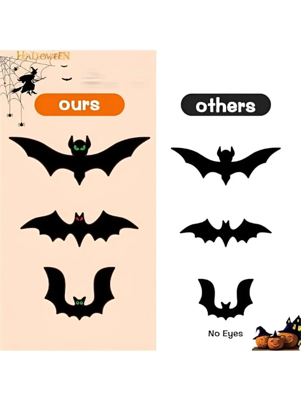 Magnetic Bats Halloween Garage Door Decorations, 23 PCS